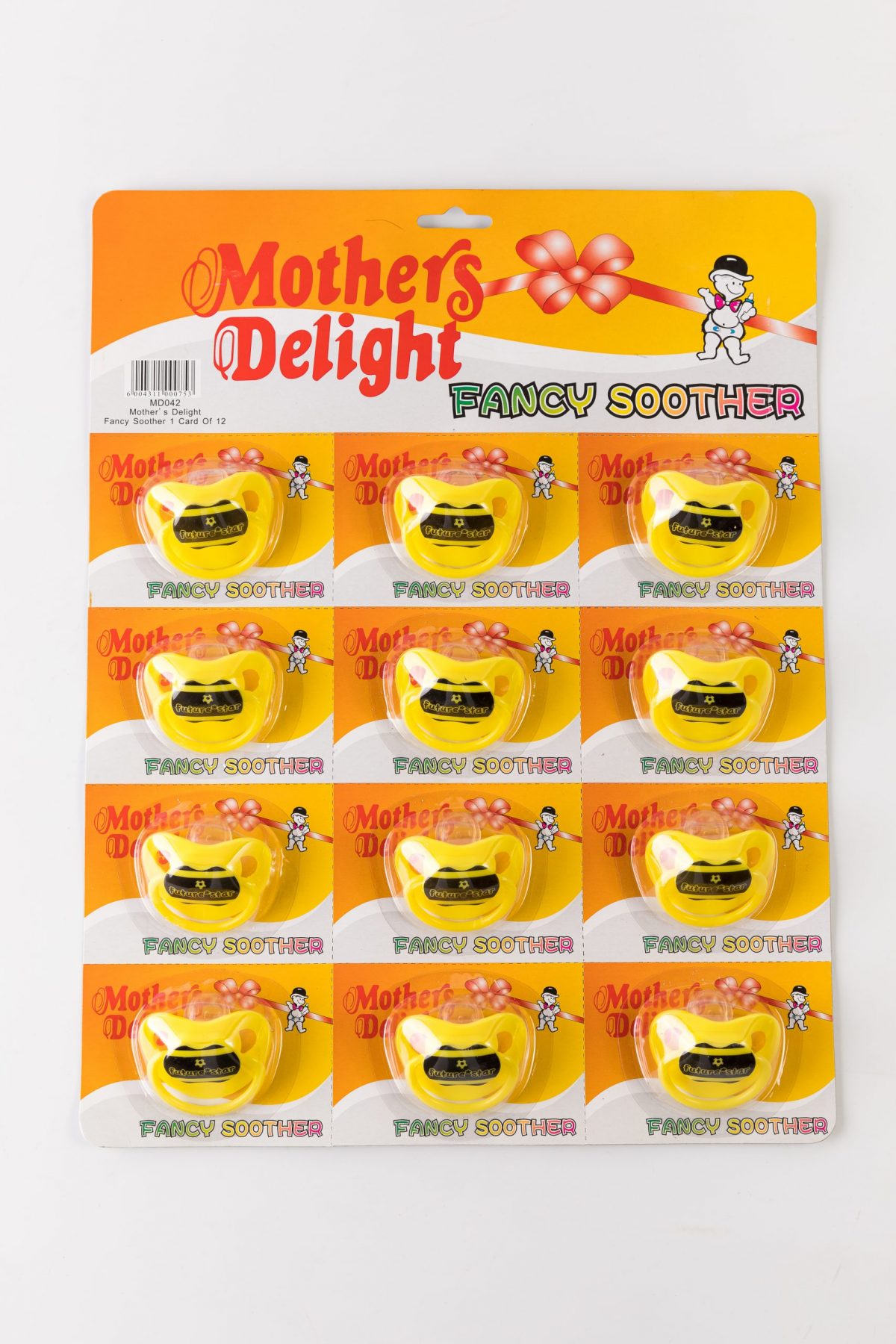 Mother's Delight Fancy Latex Soother 3 Types on Card 12 x 1 Piece