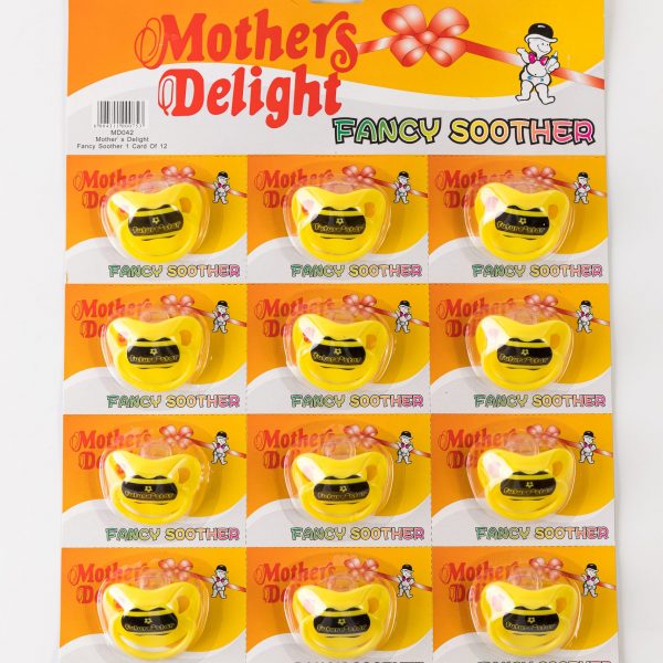Mother's Delight Fancy Latex Soother 3 Types on Card 12 x 1 Piece